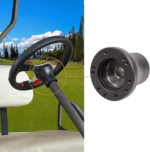 Vista 33 de RASTP Golf Cart Steering Wheel Adapter Adaptador para Club car - Negro