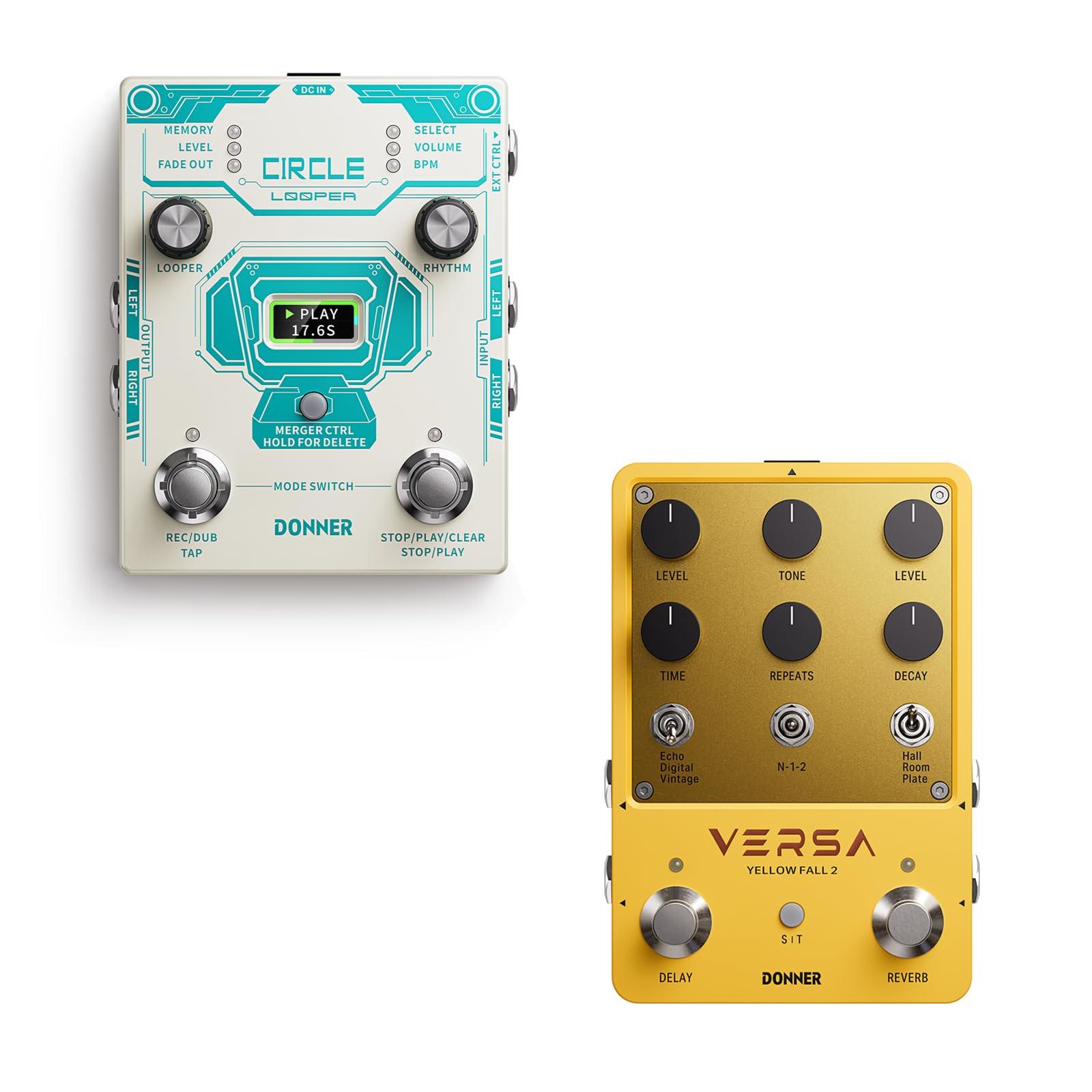 ギター Donner  Delay Looper Amazon.com: Donner Circle Looper Pedal - Drum Machine with Digital