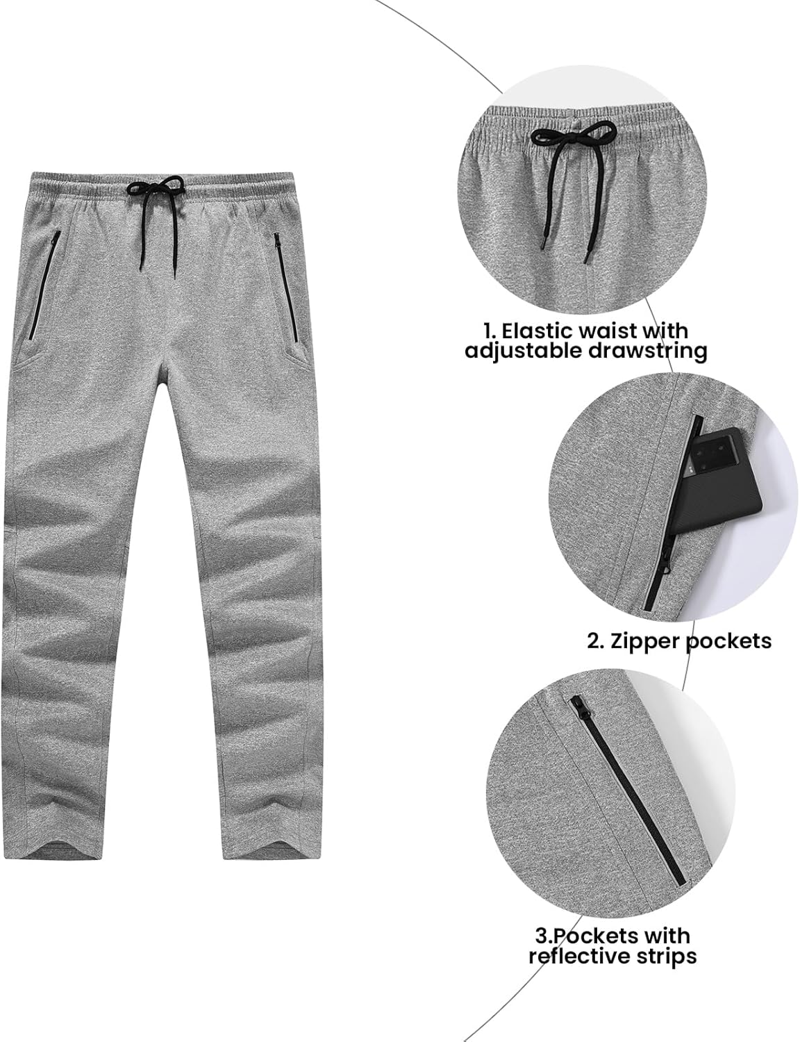 BGOWATU Men's Tracksuits 2 Piece Running Sports Sweatsuits For Men Full Zip Athletic Jackets and Pants Outfits - Image 4