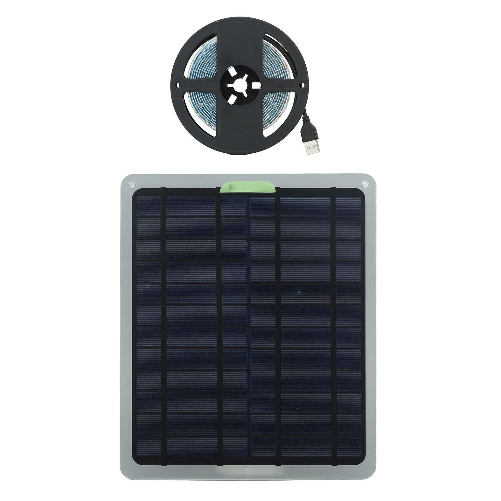 Tira de Luz Solar para Crecimiento de Plantas, 20 W IP65, Accesorios de Cultivo Impermeables, Lámpara LED con Caja de Batería para Invernadero, Jardín Hidropónico, Flores,