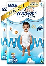 Wowper Baby Diaper Pants | XXL-96 counts | Wetness Indicator |Anti Rash |up to 12 hrs Absorption |15-25 Kg | Super Soft Diapers