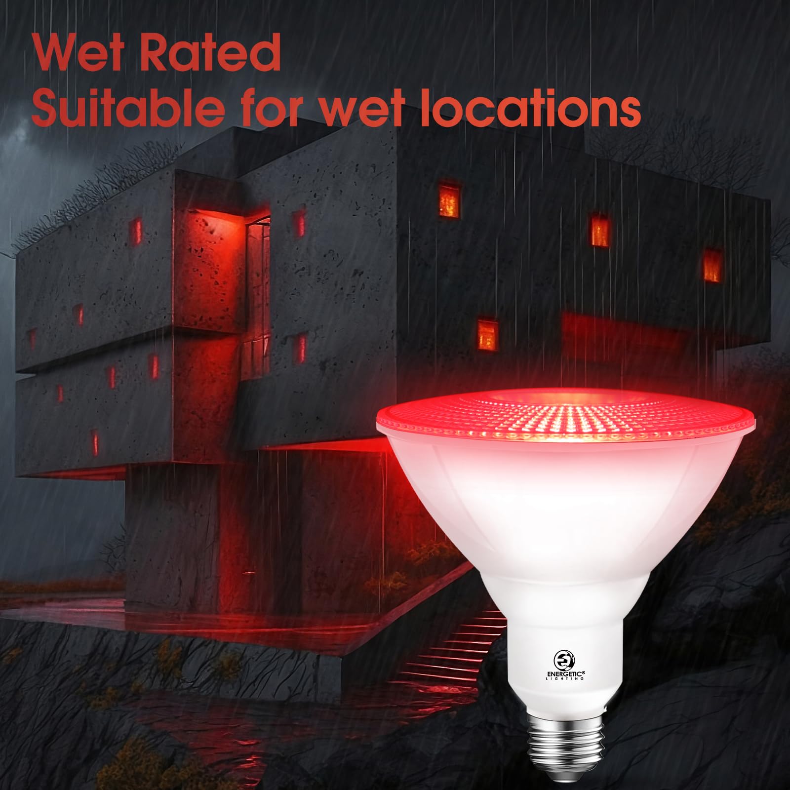 Energetic Red Par38 LED Flood Outdoor Light Bulb, 16W (90Watt