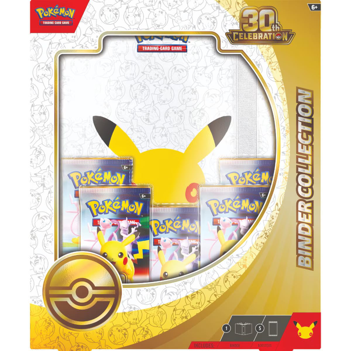 Pokémon TCG: 30th Celebration Binder Collection (1 Binder & 5 Booster Packs)