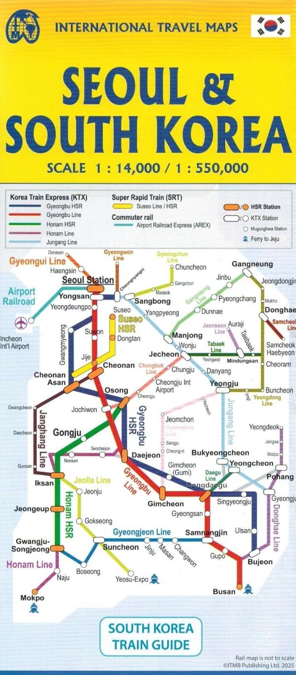 SOUTH KOREA & SEOUL: 1:550000