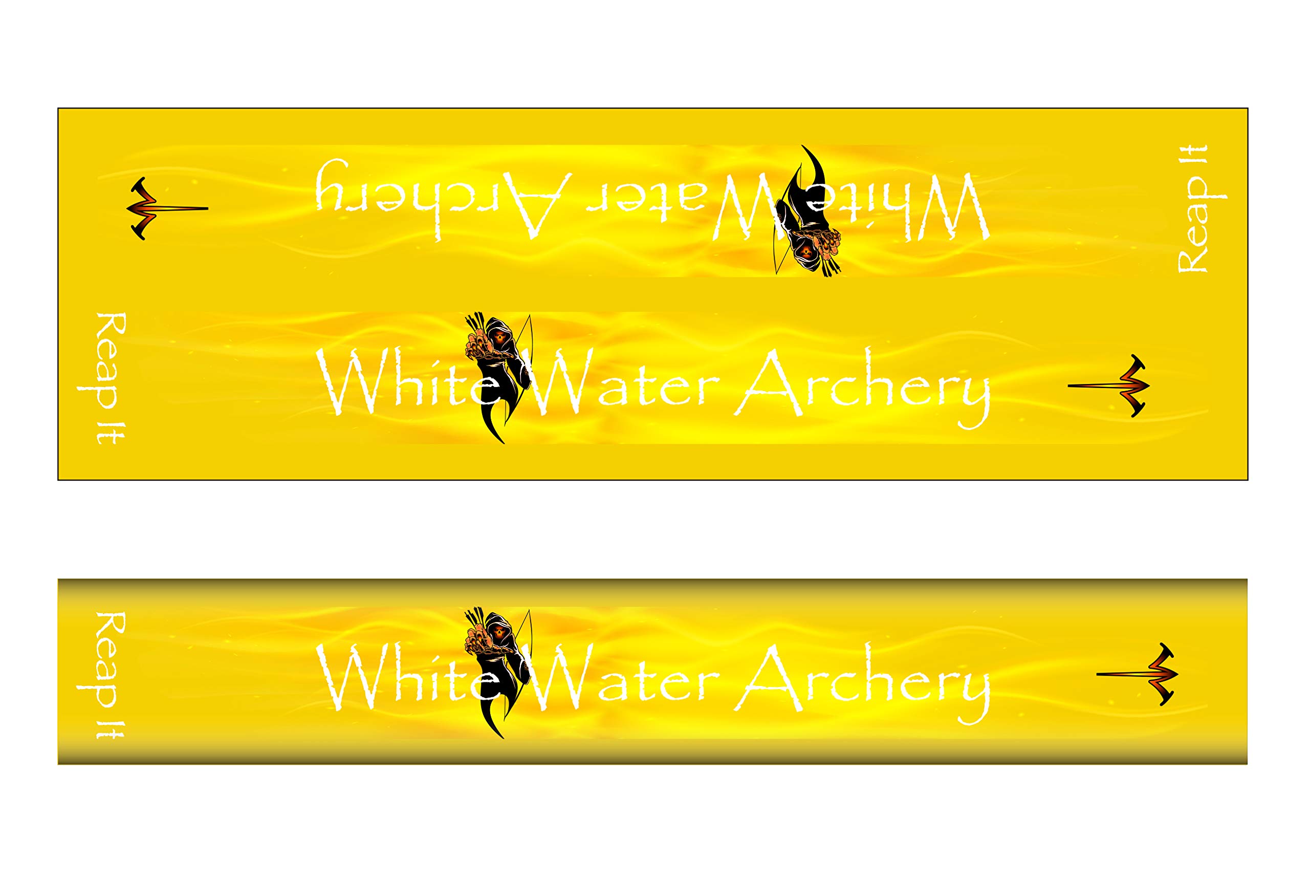 White Water Archery WWA Grim Reaper Reap It Flames Yellow Solid Color Stabilizer Wrap Choose Length Width 15, 3.5