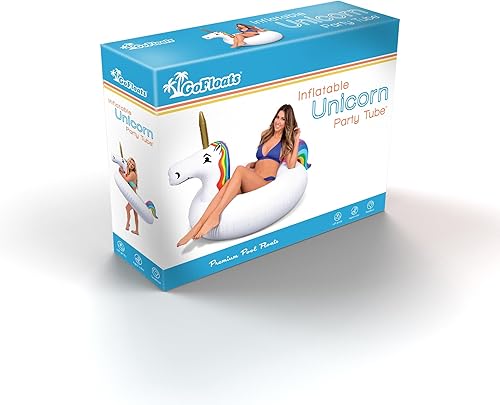 Miniatura 6 de GoFloats Tubo de fiesta con flotador de unicornio para piscina balsas inflables adultos y niños