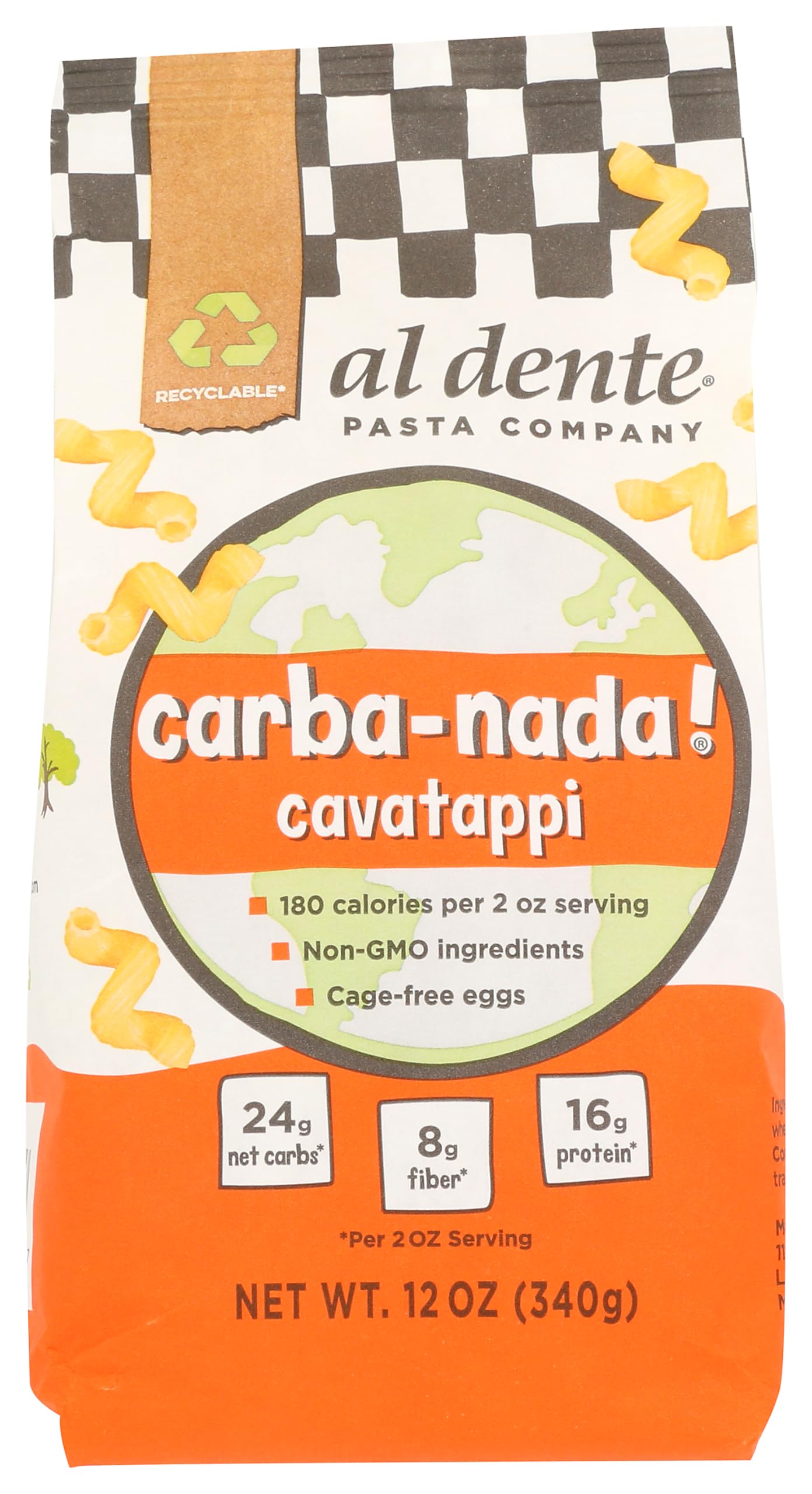 Al Dente, Carba Nada Cavatappi, 12 Ounce