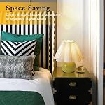 Ziqqeelam Petit lit vert Mini Lampe de table pour chambre, Lampes pour petite chambre pour table de nuit, Mignon Mini Lampes de table pour les petits espaces avec chambre à coucher en forme d'ombre, salon, dortoir pour enfants, cuisine