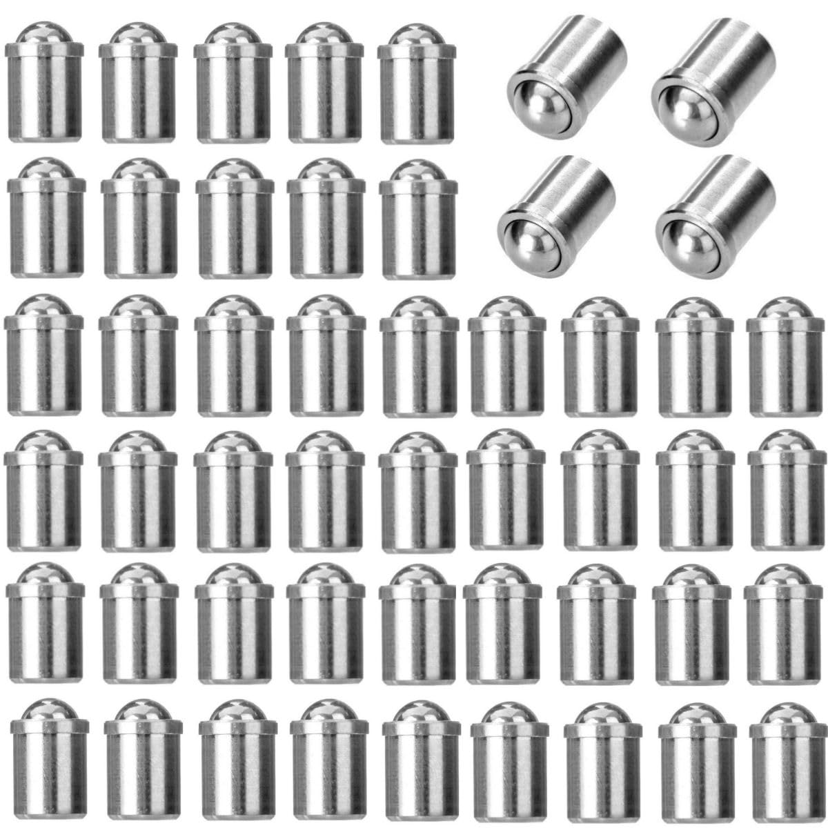 50-Pcs Ball spring plungers made of 303 Stainless steel,Ball Point Spring Plunger,Spring Ball Bearing Door Catch,Fit Ball Point Spring Smooth Plunger (D3x4)