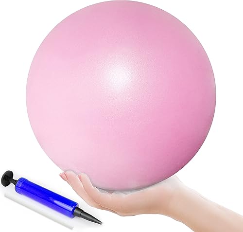 PALLOTH Pelota de pilates, bola de ejercicio de 9 pulgadas con bomba, mini bola de ejercicio, pequeña pelota de ejercicio, para pilates, yoga,