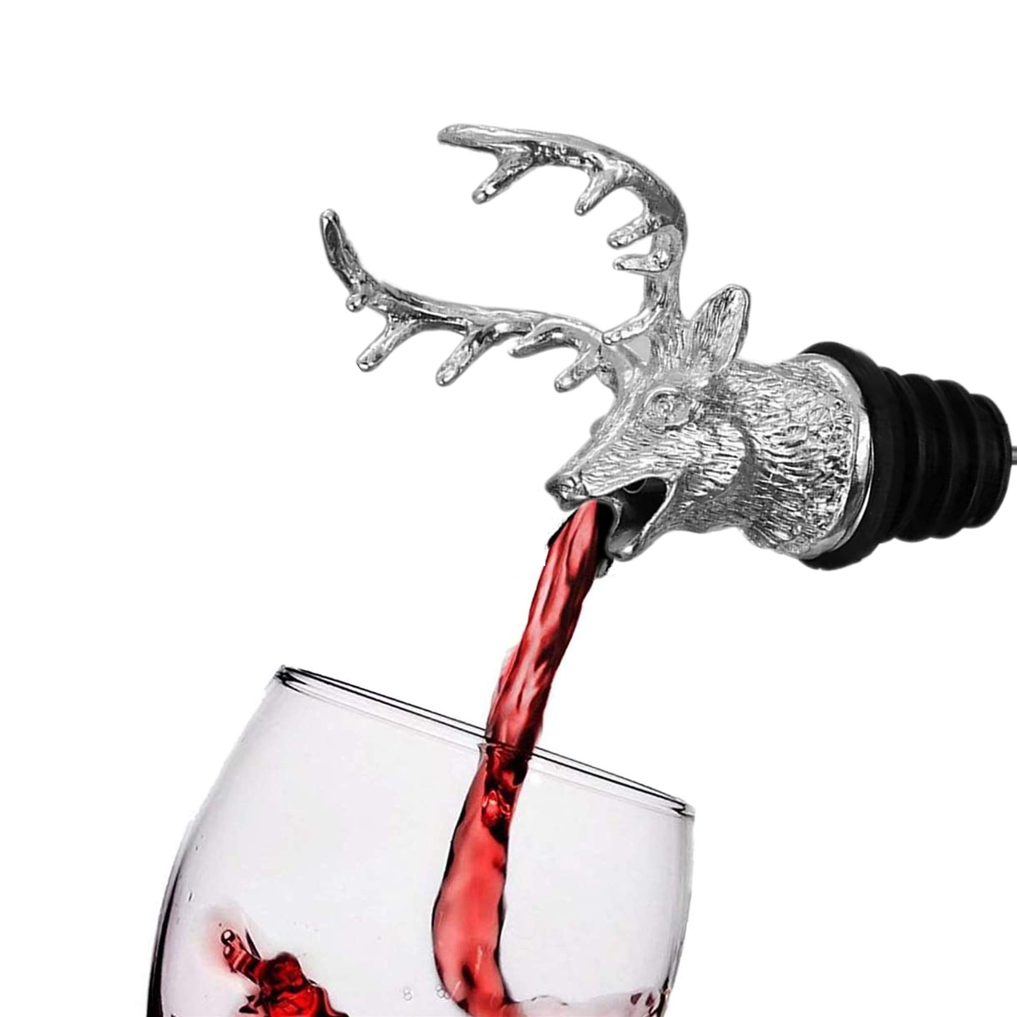 Hoshisea Testa di Leone Tappo Vino, Versatori bottiglia, Wine Pourer Strumenti, Utilizzato per le Bottiglie di Vino, Whisky e Birra