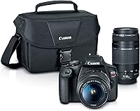 Canon EOS Rebel T7 DSLR Camera 2-Lens Kit: 24.1MP CMOS Sensor, Wi-Fi NFC, 18-55mm + 75-300mm Lenses - Beginner Upgrade
