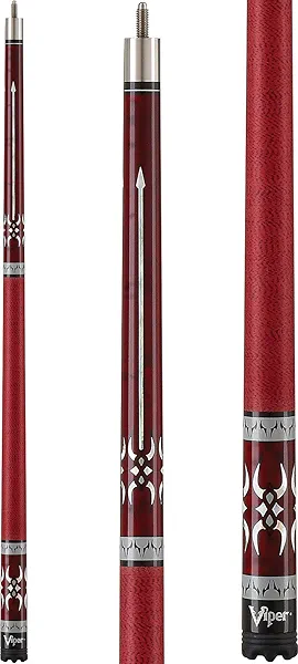 Viper Sinister 58" 2-Piece Billiard/Pool Cue, Burgundy with Pearlized Inlay