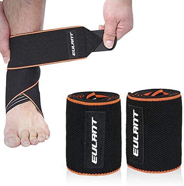EULANT Ankle Support Strap, Ankle Bandage Support, Adjustable Ankle Guard, Ankle Wrap Foot Bandage with Antislip Silicone Stripes,for All Outdoor Sports,Ease Ankle Pains