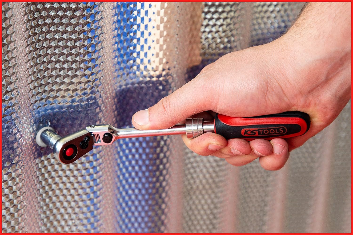 KS TOOLS 1/4" SlimPOWER telescopic-joint reversible ratchet, 72 teeth 914.1420 Couleur