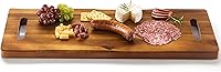 Vista 1 de Tabla de Charcutería Grande de Madera de Acacia de 24" con Asas - Tablas de Madera Extra Largas para Servir Quesos - Plato Rectangular para Servir