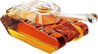 Army Tank Whiskey Decanter by The Wine Savant - Army Gifts for Men - Tank Gift - Bourbon and Scotch Decanter, Gifts for Military Veteran Gifts - 1000ml - Ideal Groomsmen Gifts Whiskey for Men - Glass