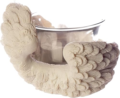 Miniatura 8 de Puckator Angel's Wings - Portavelas votivas y velas votivas, adorno de estante de chimenea de baño, portavelas de cristal, regalos para el hogar