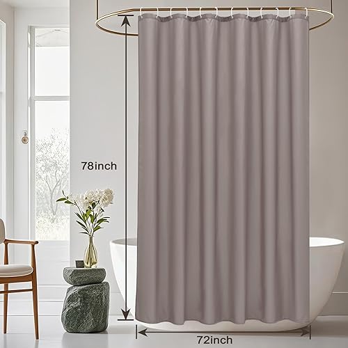 Vista 30 de AooHome - Forro para cortina de ducha, Tela, Blanco sólido Blanco Sólido,Azul,Rosa,Beige Sólido,Chocolate,Gris Oscuro,Gris claro,Azul marino