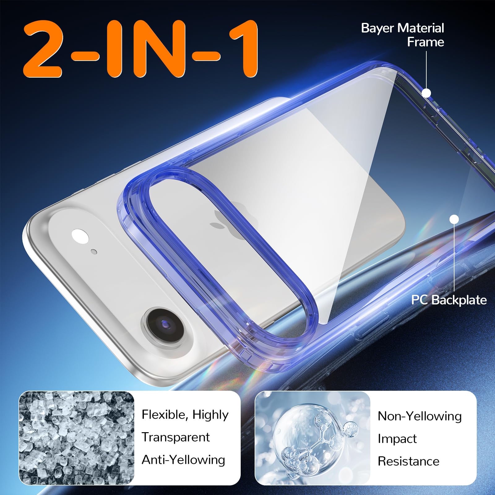 Clear Case for iPhone 15, Ultra Thin, Shockproof TPU Cover, Anti-Yellowing, Crystal Clear, Phone Case for Apple iPhone 15 - Clear — view 379
