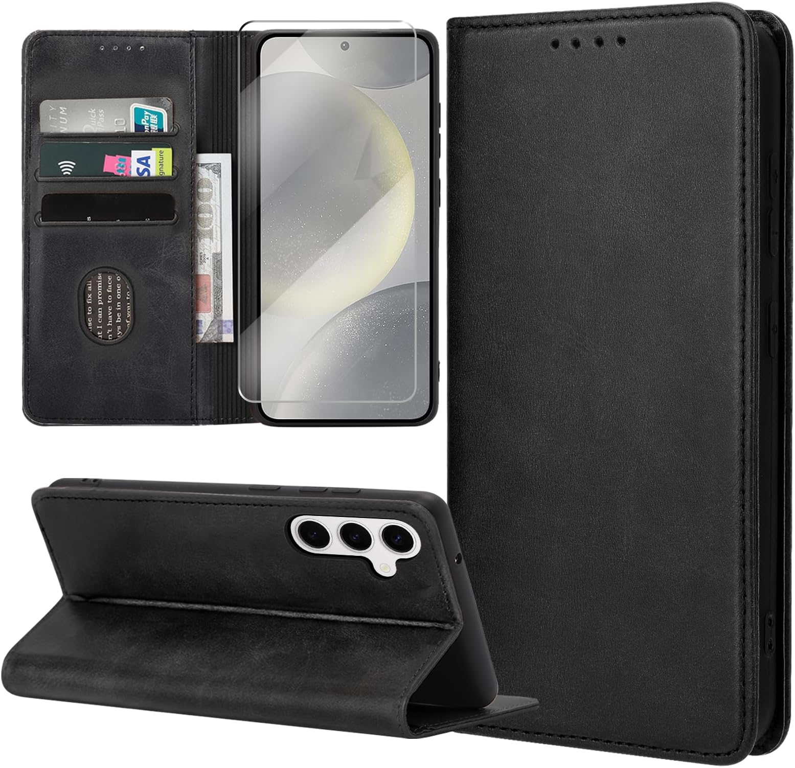 Coque Porte-cartes Pour Motorola Edge 2021 / Edge 5G UW - Rabat Cuir, Antichoc, Luxueuse