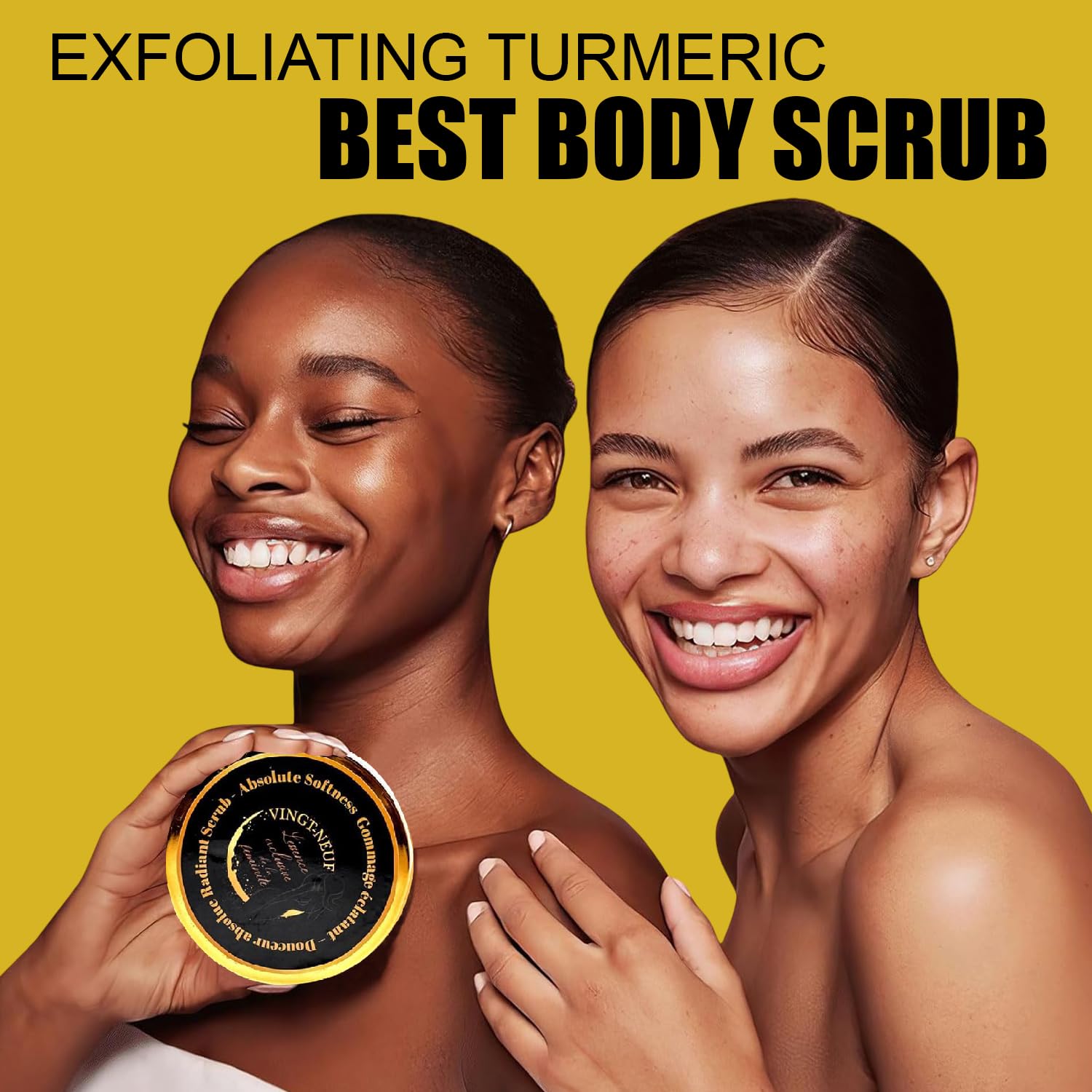 Exfoliating Turmeric Body Scrub | Brightening Body Exfoliator Scrub for Dark Spots | Gentle Turmeric Body Scrub Exfoliator for Smooth, Radiant-looking Skin | All Skin Types, 280ml - Image 7
