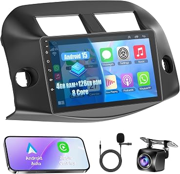 4GB + 128GB Car Radio Stereo for Toyota RAV4 2007-2012,8 Core& Android 15