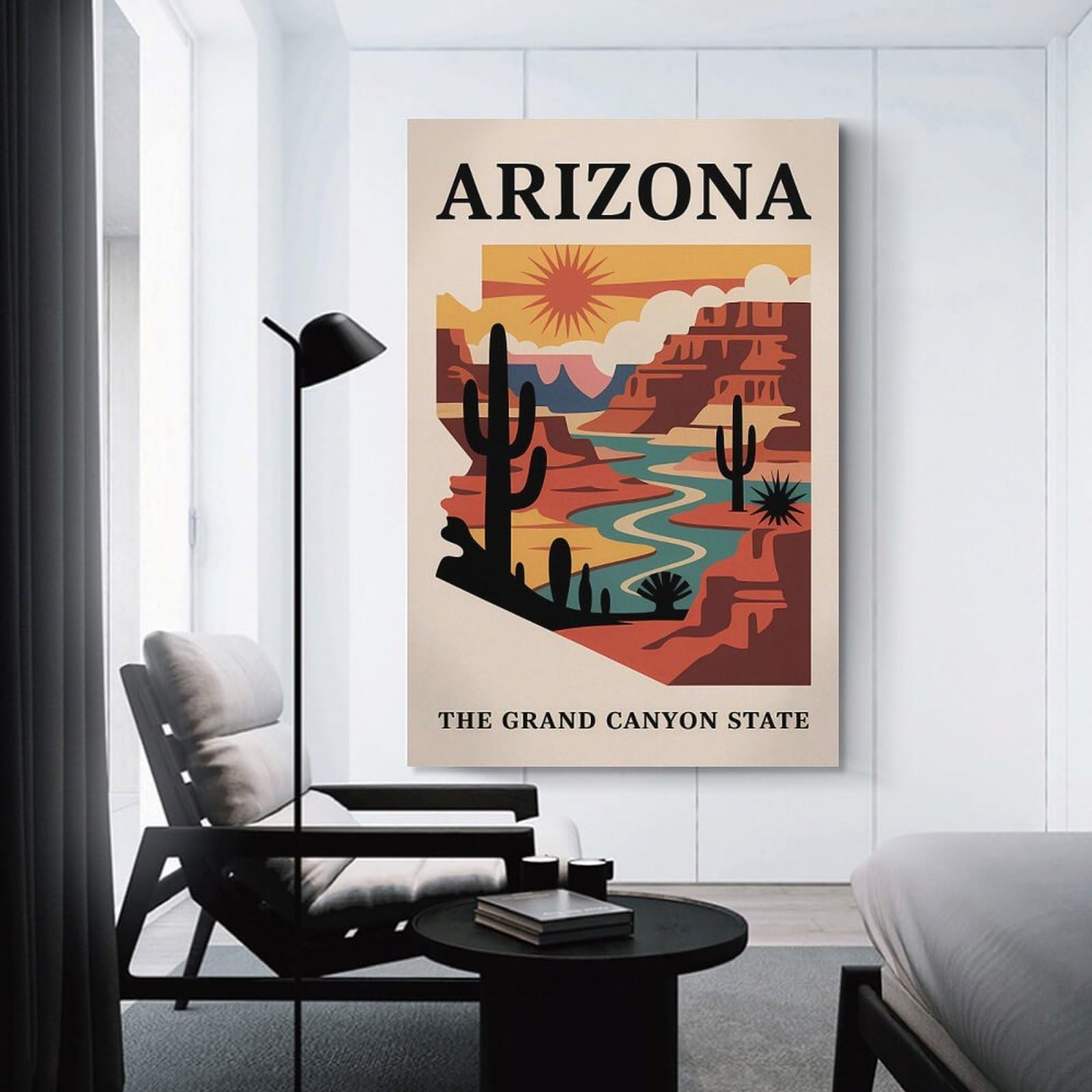Junmoney Arizona Grand Canyon State Canvas Wall Picture 20x30inch(50x75cm), for Contemporary Homes, Apartments Or Offices, Wall Decor with Flexible Room Appeal