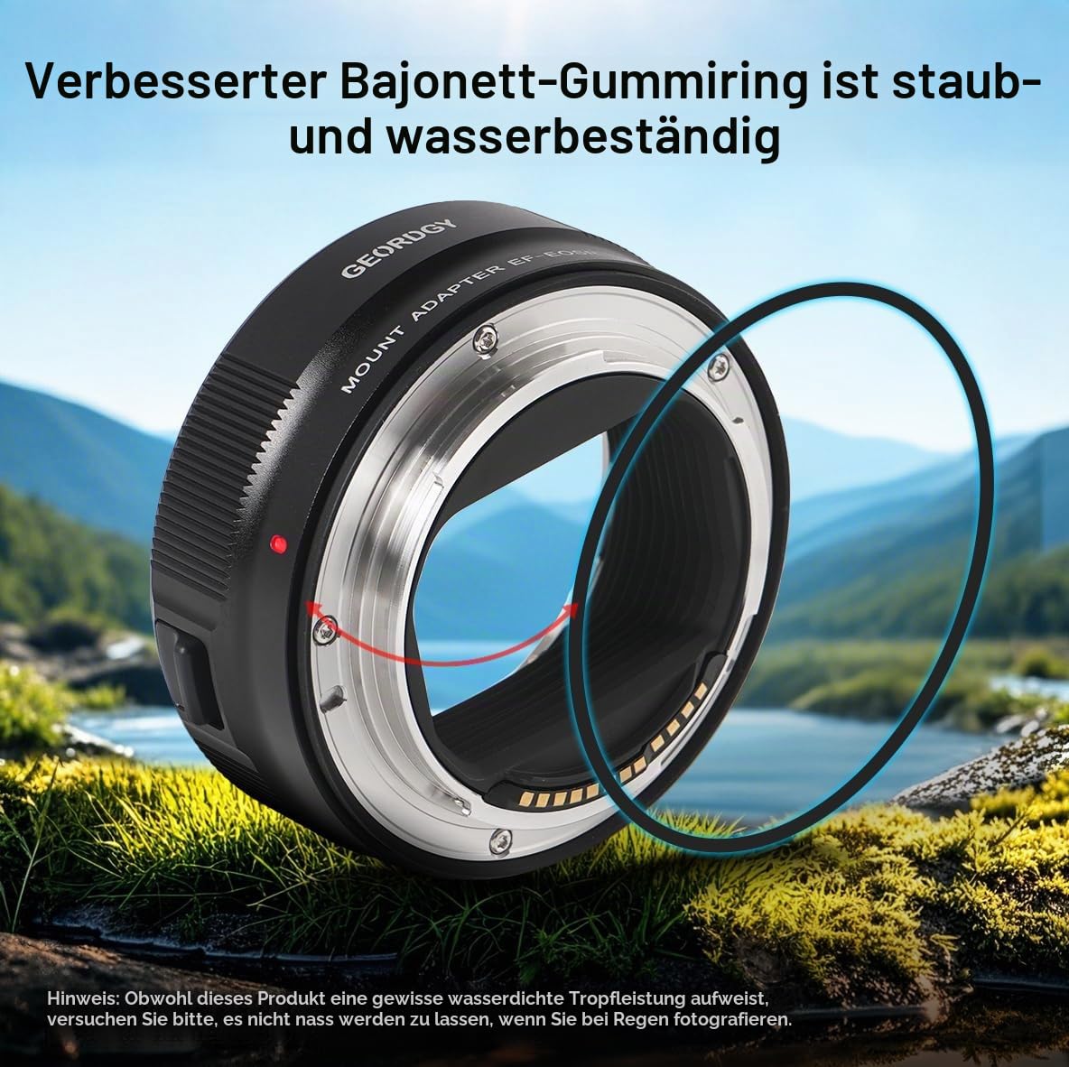Objektivadapter EF-EOS R für Canon EF/EF-S Objektive auf Canon EOS R, RP, R5, R6, R7, R8, R10, R50, R100 Kameras Schneller Autofokus