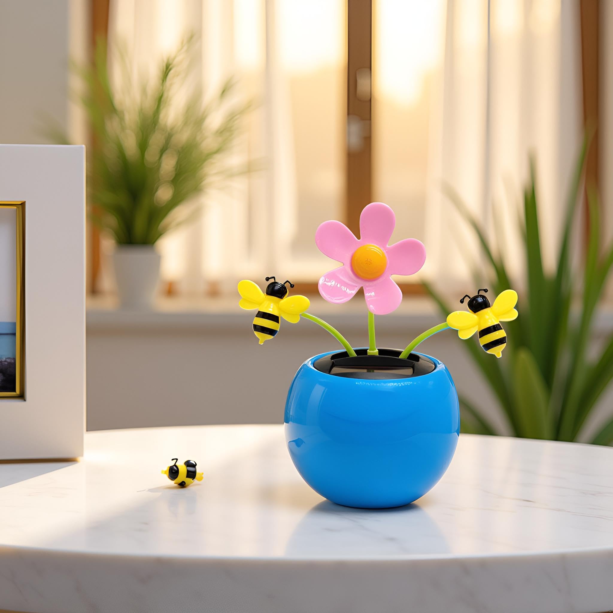 Solar Dancing Flower 14cm Solar Powered Dancing Flower Toys, Bee