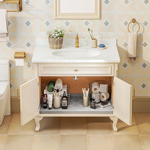 Miniatura 23 de SIKADEER - Tapete para debajo del fregadero, impermeable, 34 x 22 pulgadas, tapete de silicona con borde elevado, se adapta a gabinete estándar