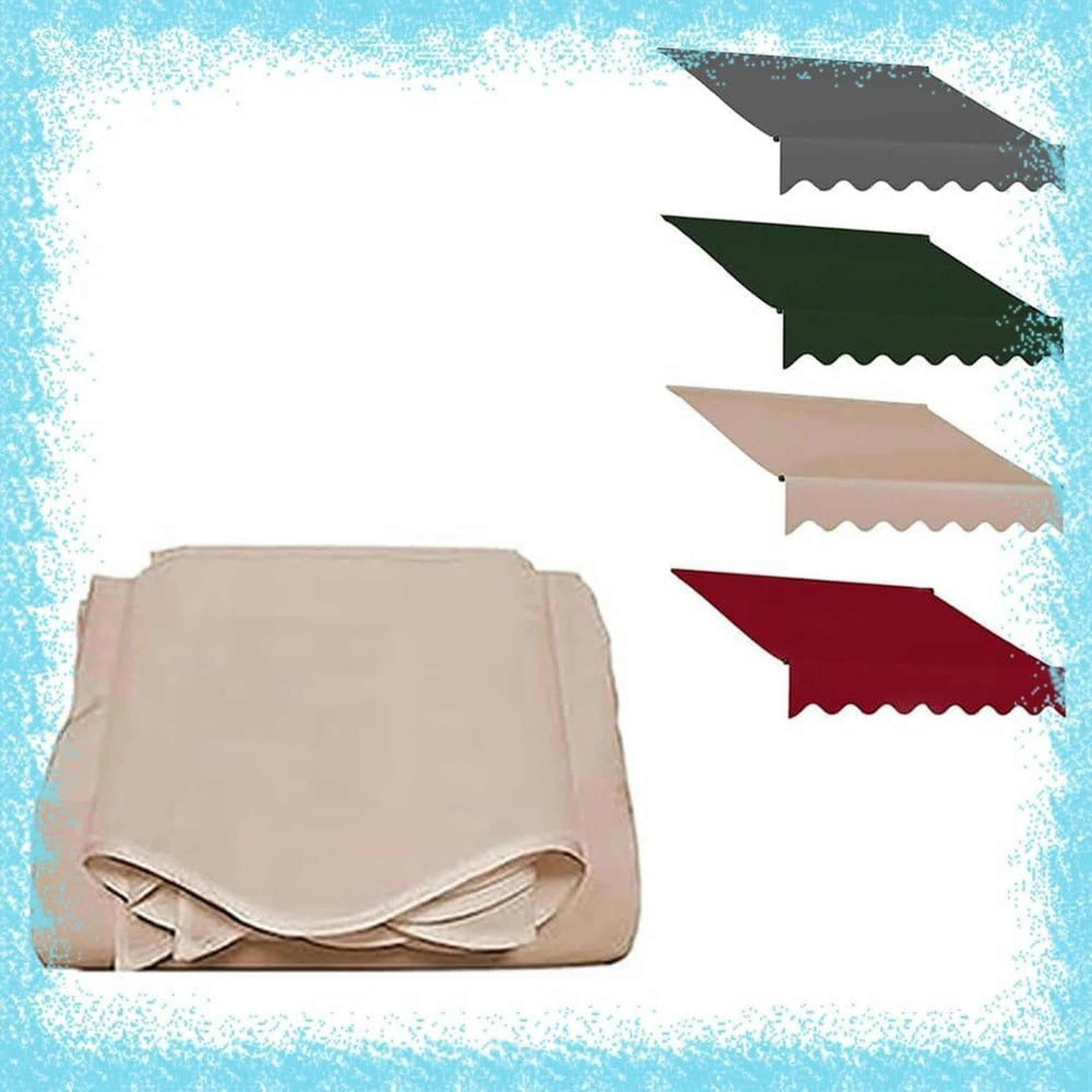Tela de toldo retráctil poliéster impermeable lona de repuesto para ventana 400x300cm