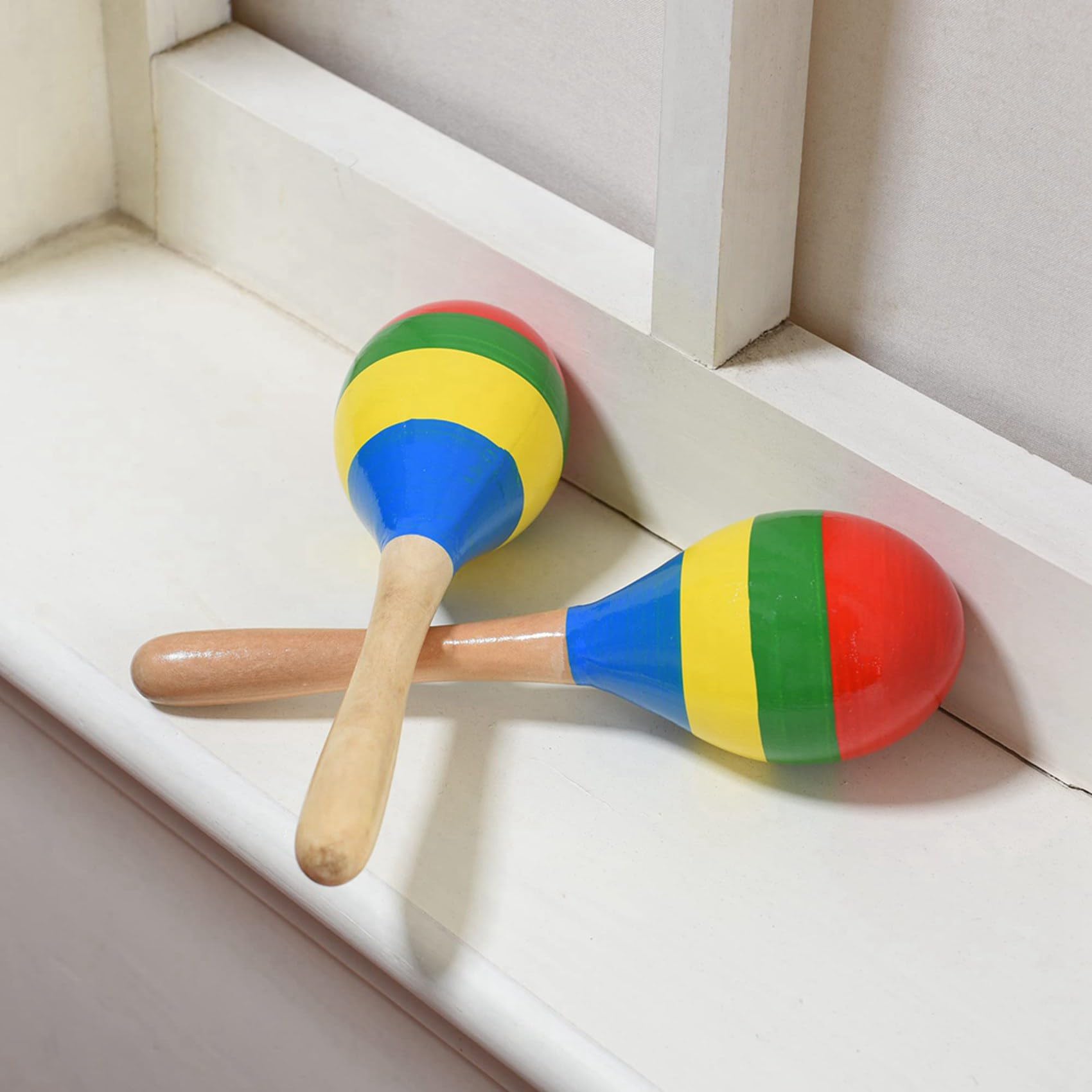 Maracas Sonagli Un Percussione Manuale, Strumento Musicale Shaker nel Legno per Rumba per Bambini Adulti, Set di 20