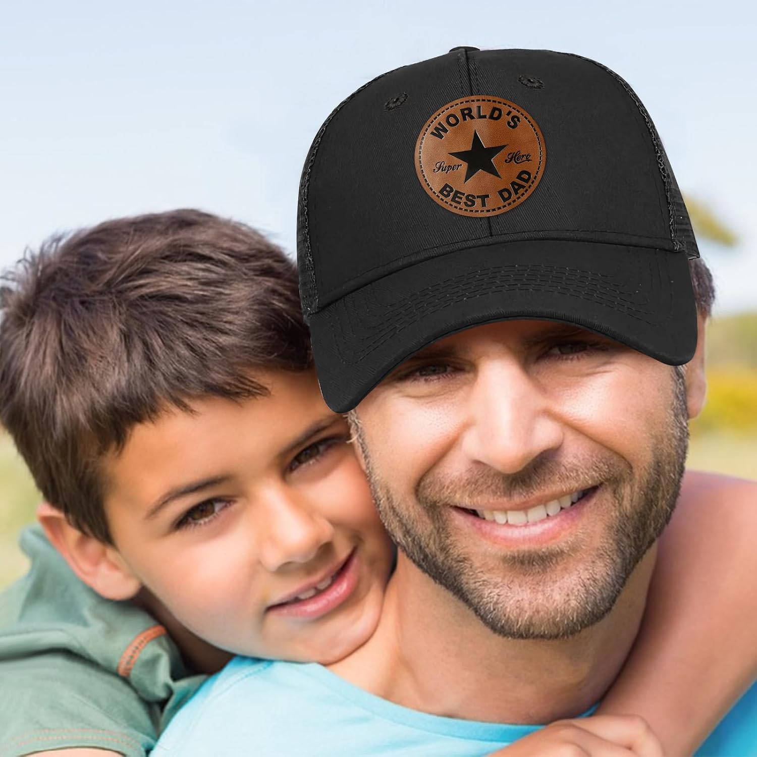 Baseball Cap for Dad Adjustable Breathable Hat Gifts for Men Him Stepdad Husband Grandpa Uncle Outdoor Sports Daily Wear Christmas Birthday Gifts Black