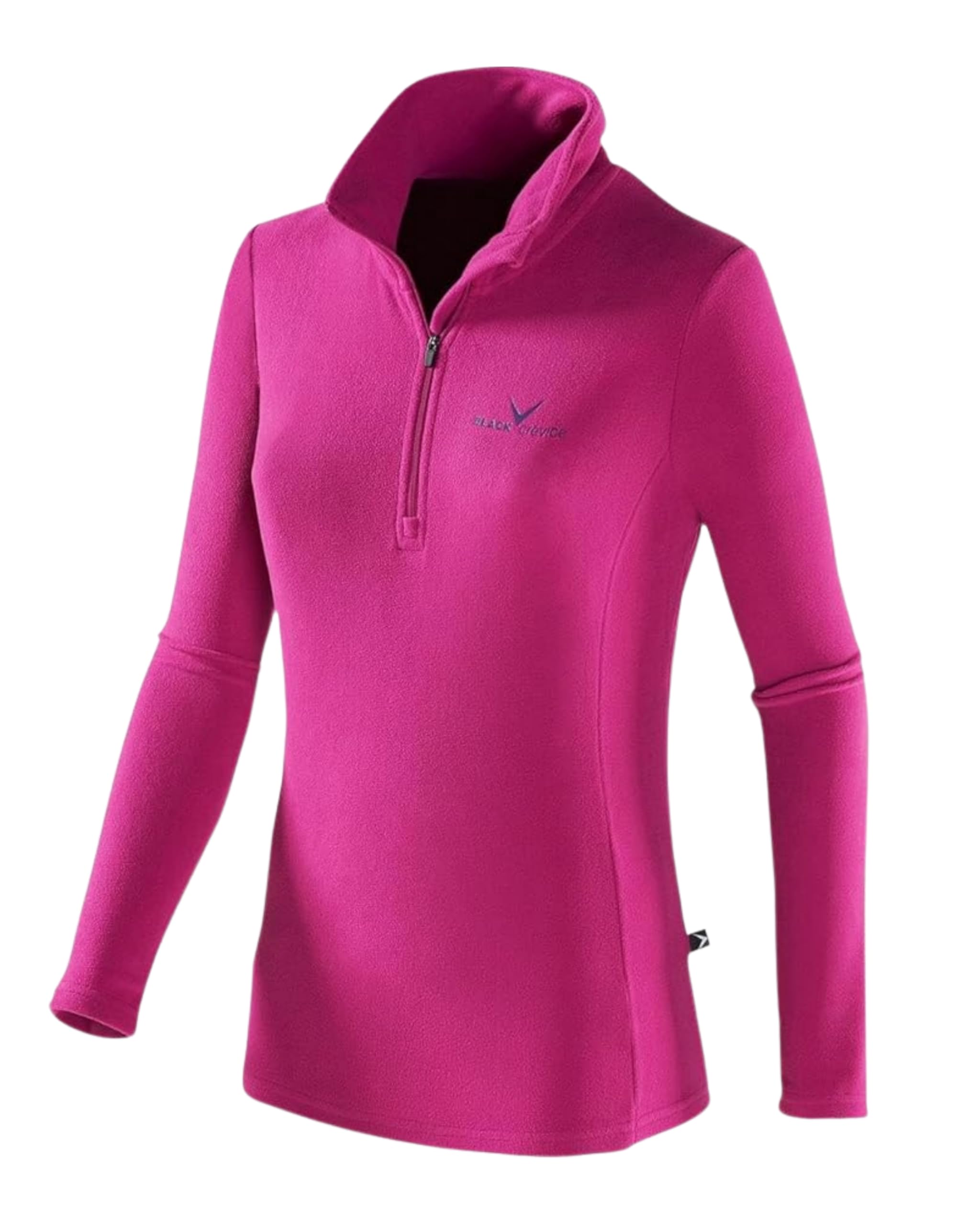 BLACK CREVICE Damen Fleece-Skirolli I Ski-Pullover für Damen in verschiedenen Farben & Größen I Damen-Funktionsshirt I Damen Skirolli mit Reißverschluss I Midlayer aus 100% Microfleece