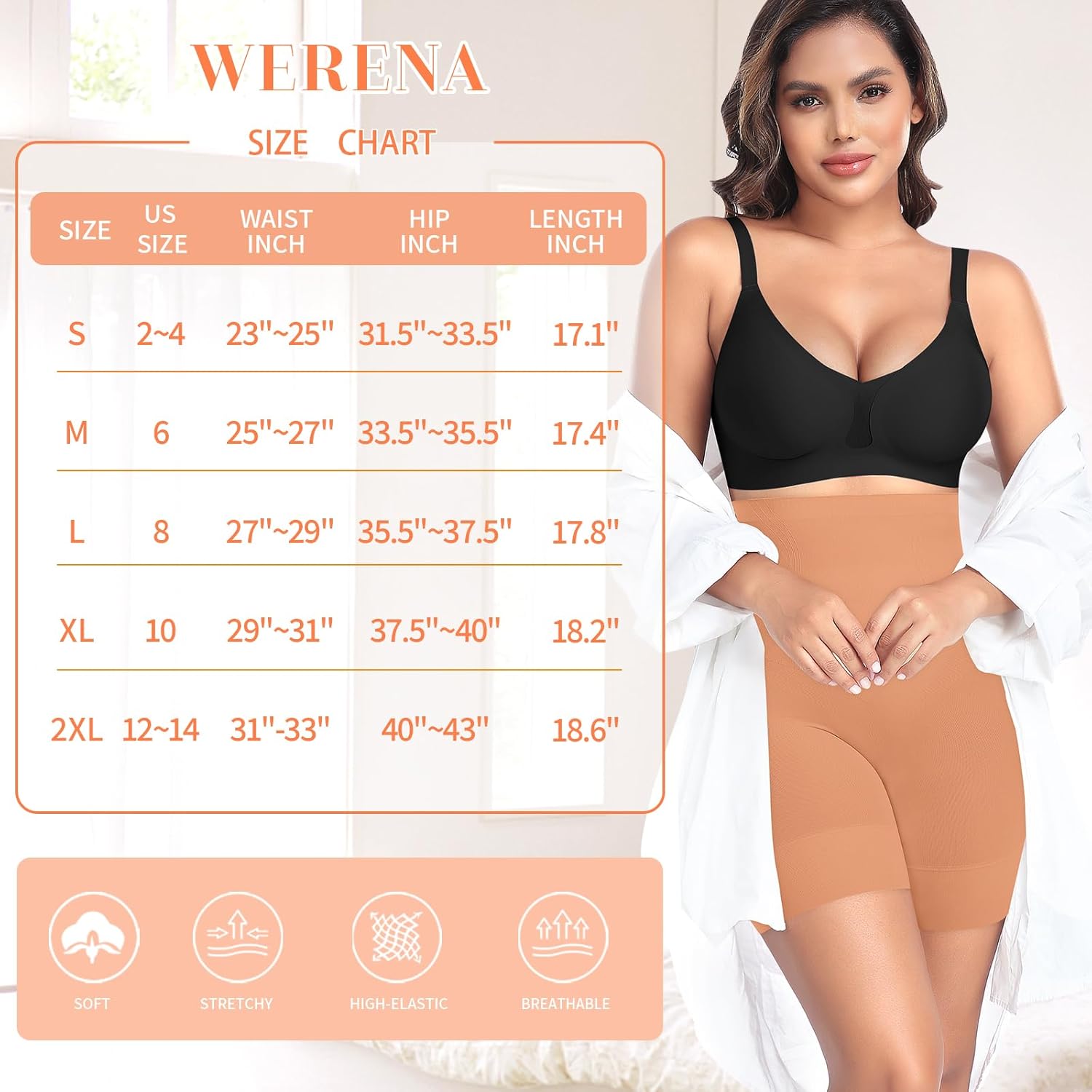 Womens Shapewear Shorts Tummy Control Body Shaper Thigh Slimmer Slip Shorts for Under Dress Shapewear Underwear - Image 6