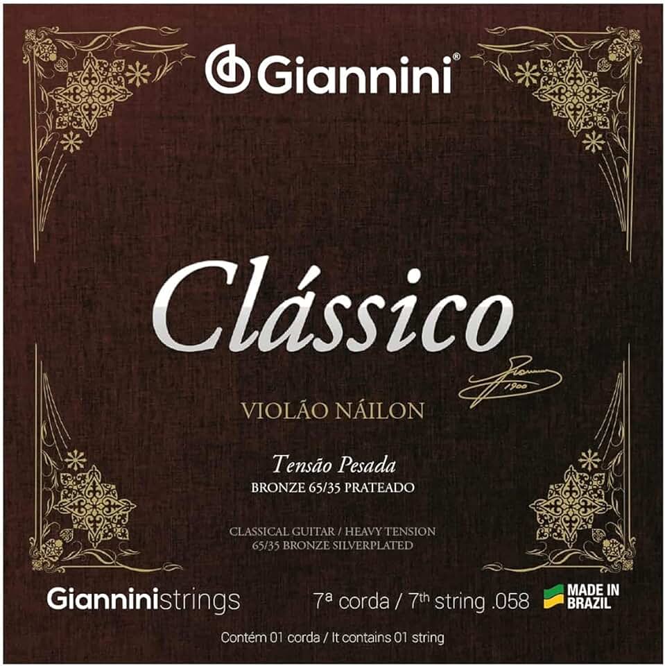 Encordoamento 7a Corda Violão Nylon Clássico Genwpa Giannini