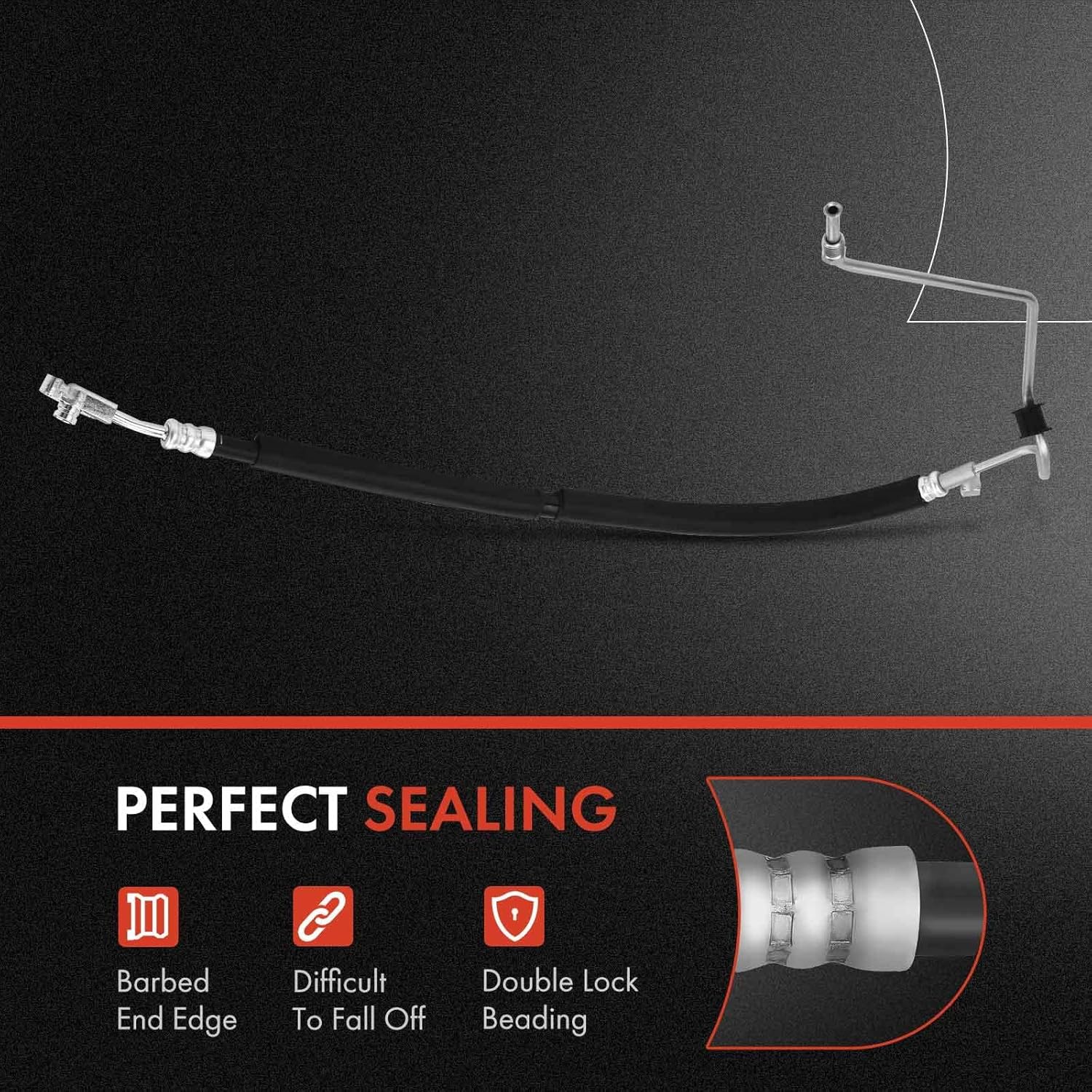 A-Premium Power Steering Pressure Hose Line Assembly Compatible with Honda Odyssey 2011-2017, 3.5L, with O-ring, Pump to Gear/Rack Pinion