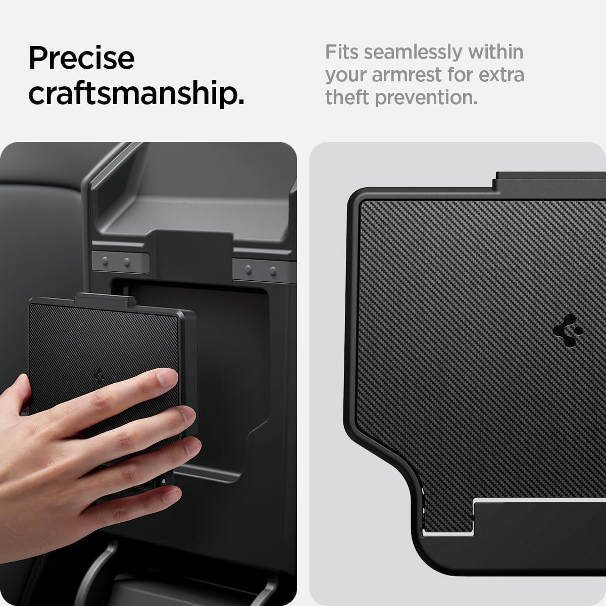 Spigen One-Tap Hidden Storage Box for Tesla Model Y Juniper (2025/2026) and Model 3 Highland (2024/2025)