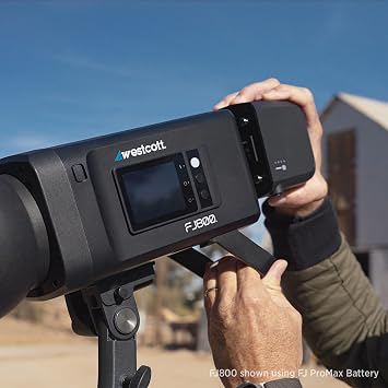 Westcott FJ800 Touchscreen Strobe with FJ Pro AC/DC Battery (800Ws) TTL HSS AC/DC Powered 250+ Full Power Flashes (US/CA Plug) | FJ Pro AC DC Battery (800Ws) TTL HSS AC DC Powered 250+ Full
