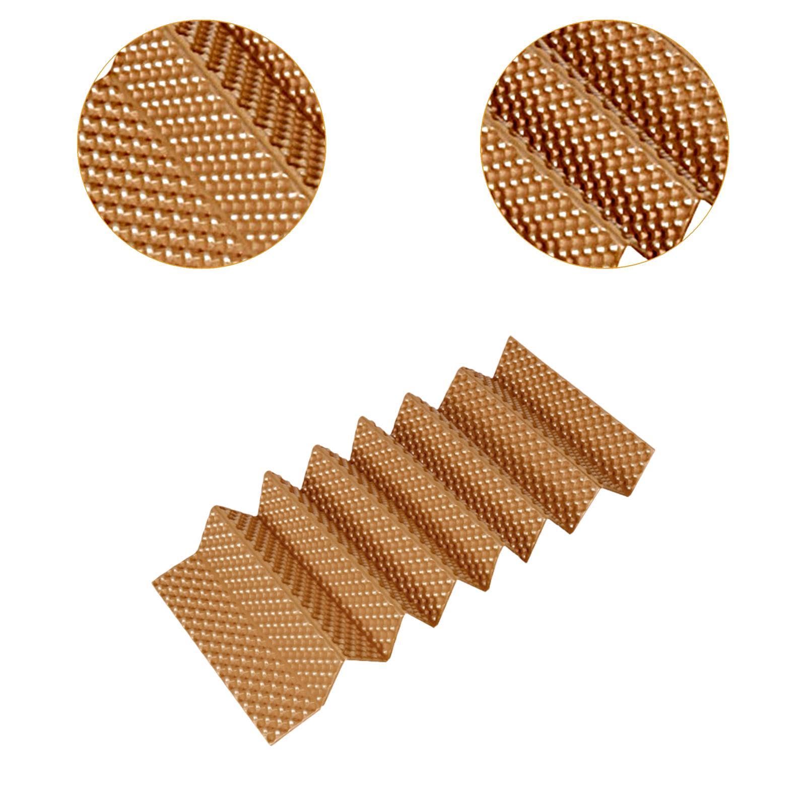 Menolana Foldable Sleeping Pad Camping Waffle Mat Adults Versatile Ultralight Compact Picnic Mat Camping Pad for Indoor Travel Fishing, Khaki