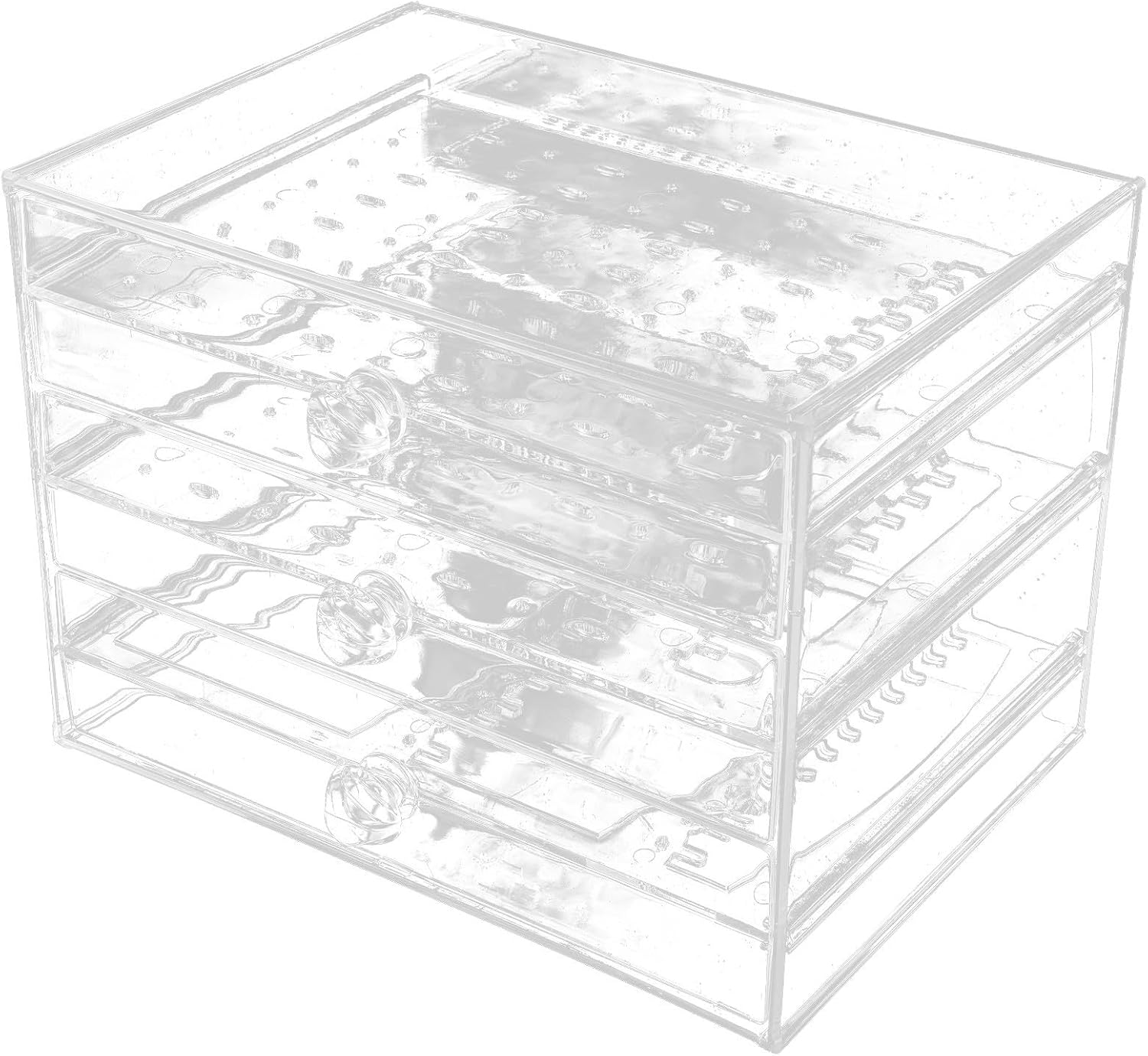 Hemobllo Acrylic Earrings Storage Box 30 Slots and 270 Hooks with 3 Plates