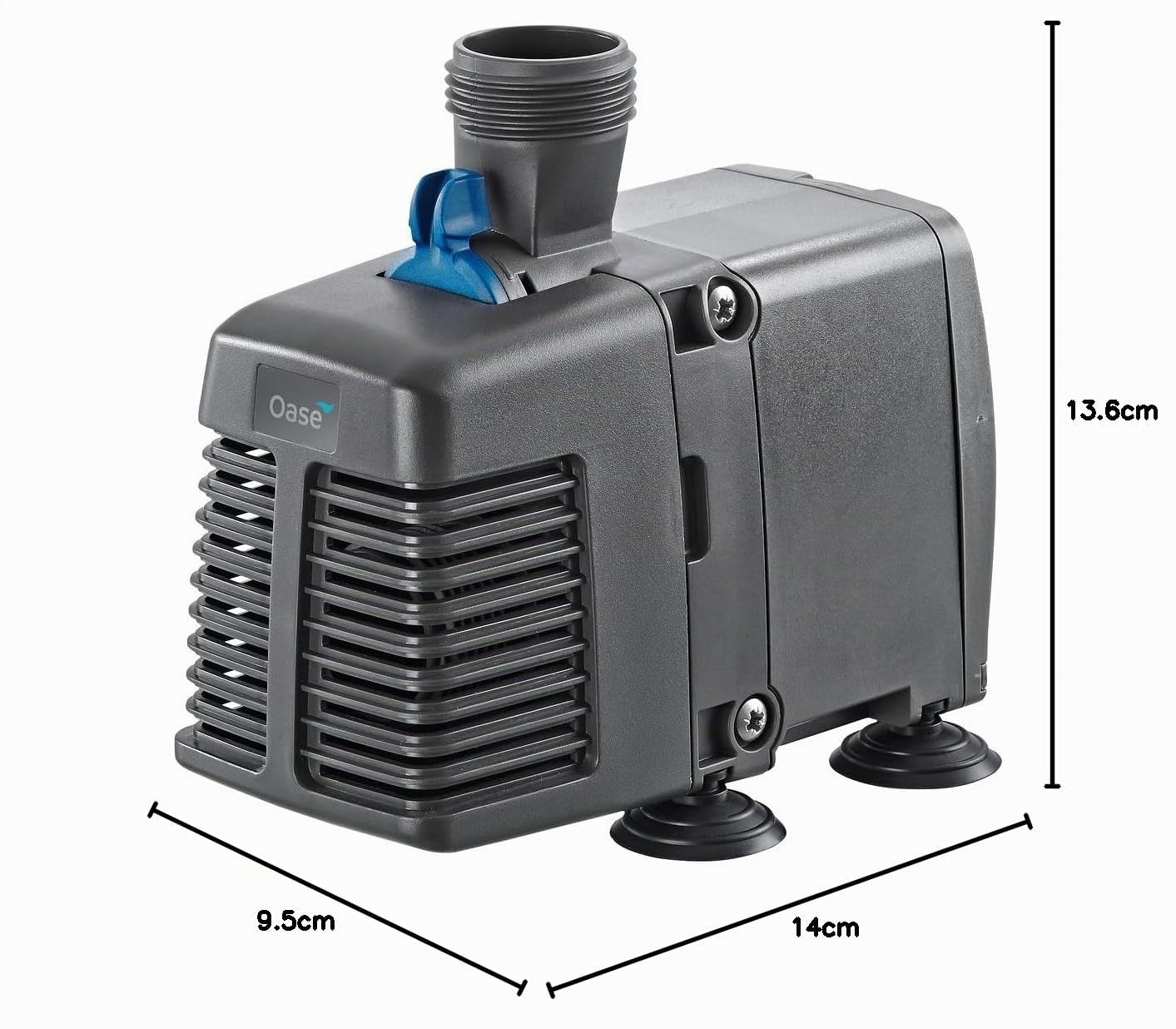 OASE 42657 OptiMax 2000, Aquarium Pumpe für Süß und Meerwasser Aquarien, regulierbarer Wasserdurchfluss, 2000 l/h, 32 W | Für Süß- und Meerwasser, Regulierbarer Wasserdurchfluss