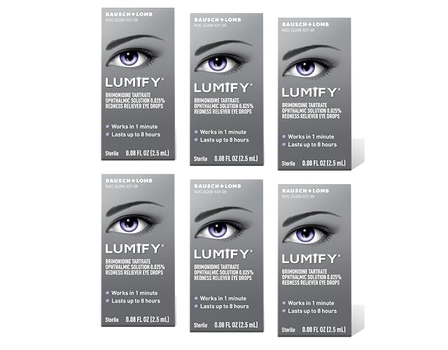 LUMIFY Redness Reliever Eye Drops 0 08 fl oz 2 5 mL - Pack of 6