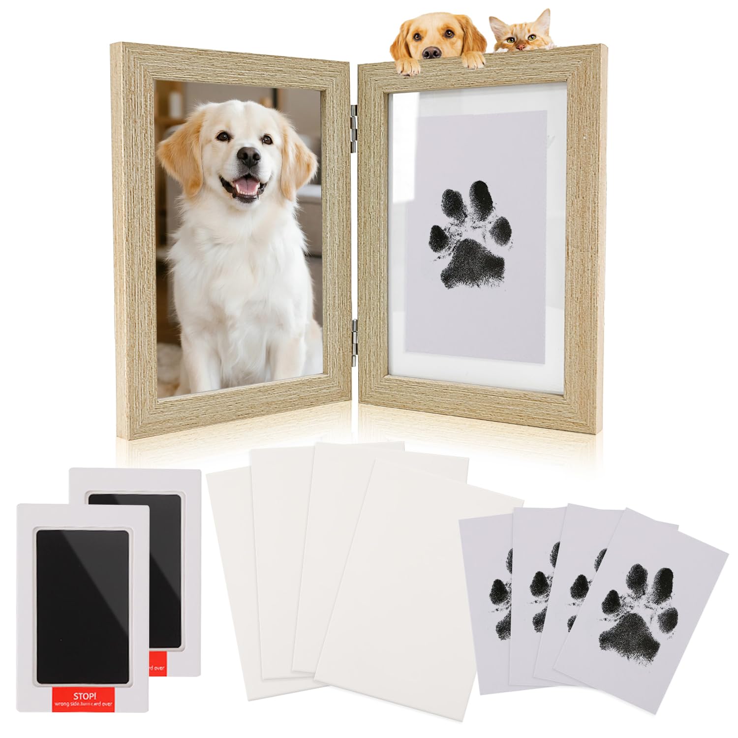 SahCognitual Pet Paw Print Kit for Dogs Dog Paw Print Kit, Baby Footprint Handprint Kit 0-6 Months