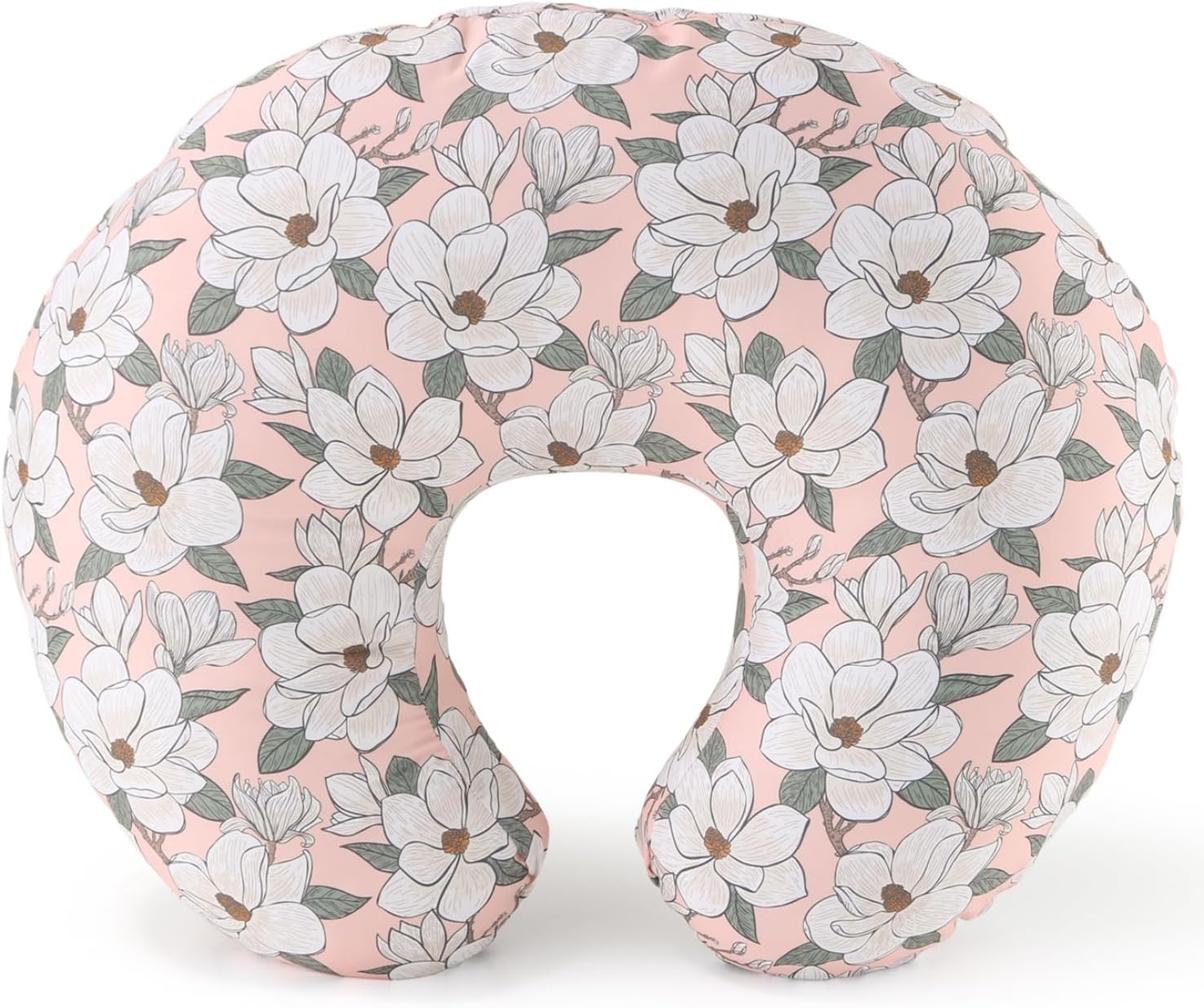 The Peanutshell Nursing Pillow & Cover - Soft Newborn Nursing Baby Girl Pillow Covers, Supportive & Comfortable Breastfeeding, Tummy Time Baby Essentials - Magnolia - Image 6