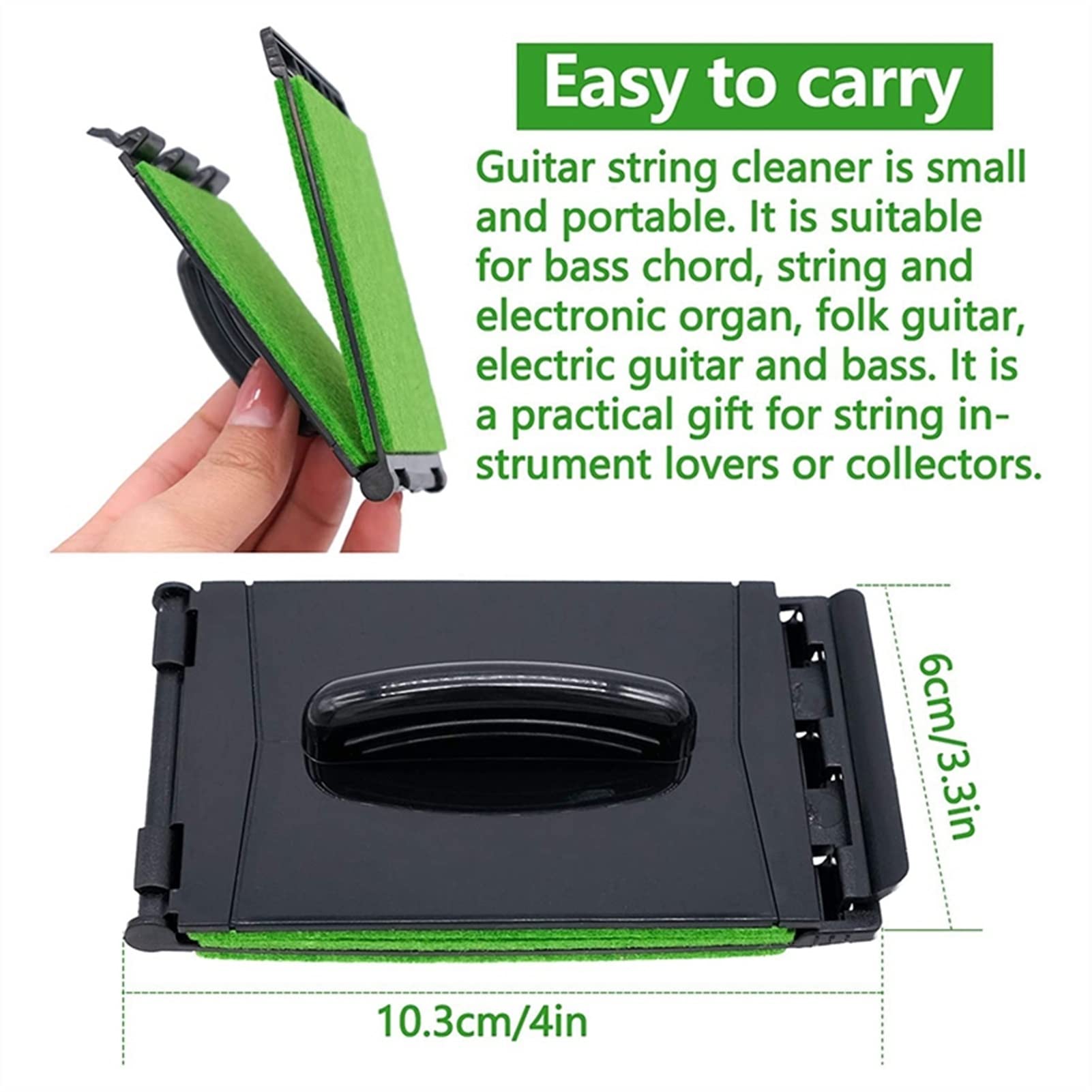 4pc Guitarra String Tool Tool Tool Fingerboard Scrubber Scrubber Blass String Cleaner Paño Para Guitar Mandolin Mandolin Herramientas luthier