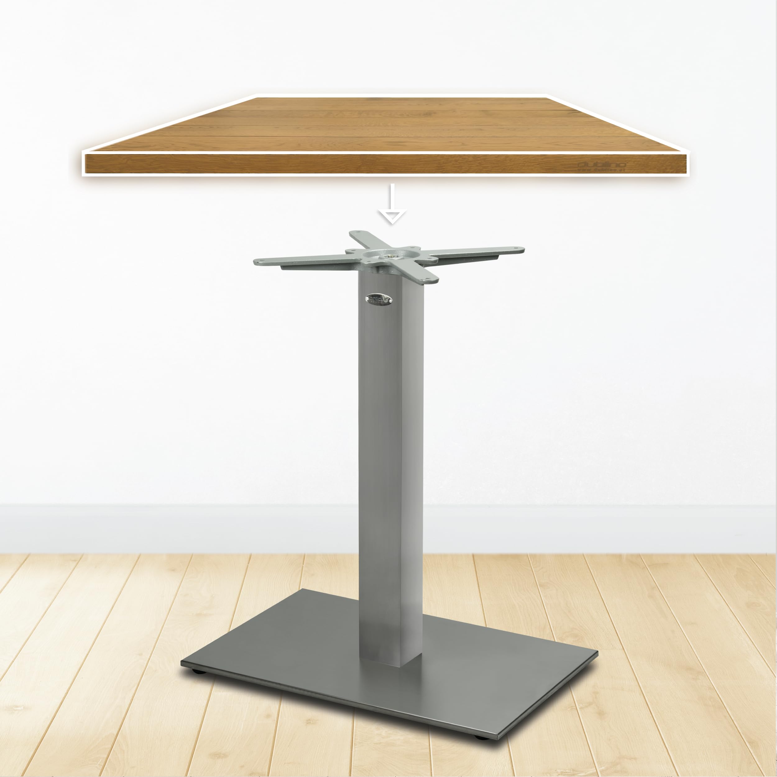 Base Per Tavolo In Acciaio Inossidabile - Gambe Robuste Per Tavolo Da Pranzo Fino 120x80 Cm - Foto 3