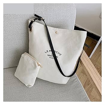 Amazon.co.jp: キャンバスバッグ 2PCSカジュアルオールマッチ