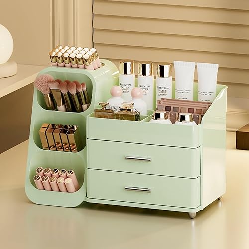 Miniatura 3 de Organizador de maquillaje con cajones para tocador, espaciosa vitrina de cosméticos, solución de almacenamiento perfecta para tus productos de